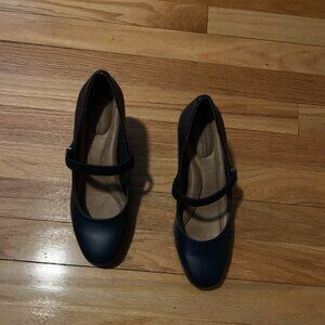 Womens Giani Bernini Mary Jane Shoes Heel Elastic Strap Cybil Sz 6 Memory Foam